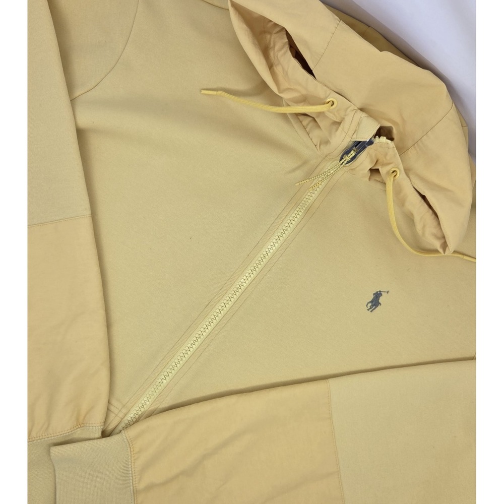 Polo Ralph Lauren Long Sleeve Full Zip Hooded Sweatshirt Men's XXL Yellow EUC